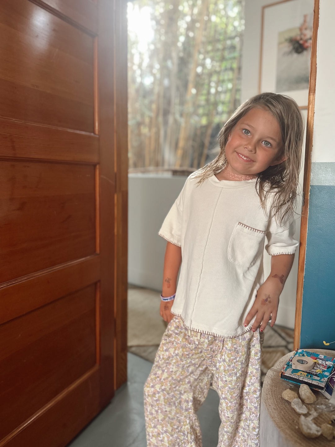 French Terry Top – Pima Cotton, Hand-Embroidered (Kids)