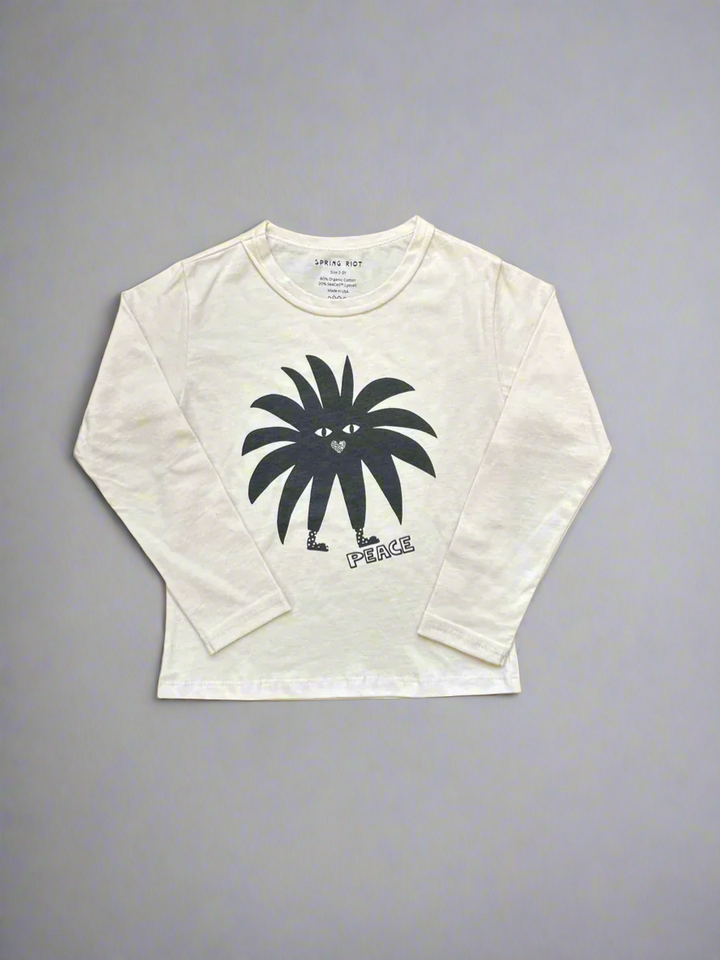 T-shirt à manches longues en fibre d'algues biologiques avec encre d'algues