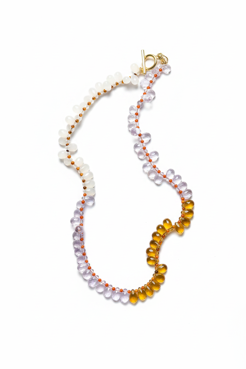 Grape Glass Bead Necklace