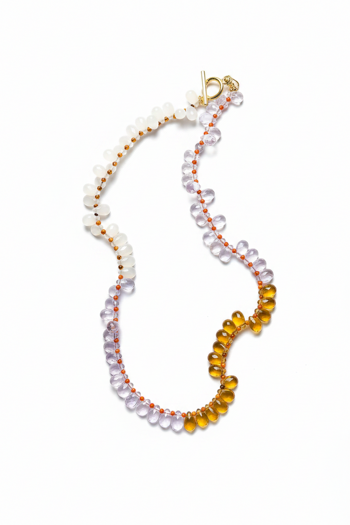 Grape Glass Bead Necklace