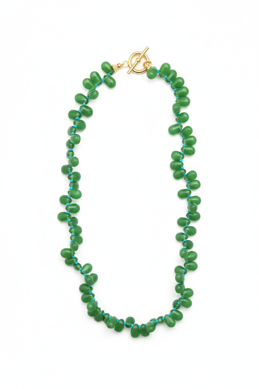 Grape Glass Bead Necklace