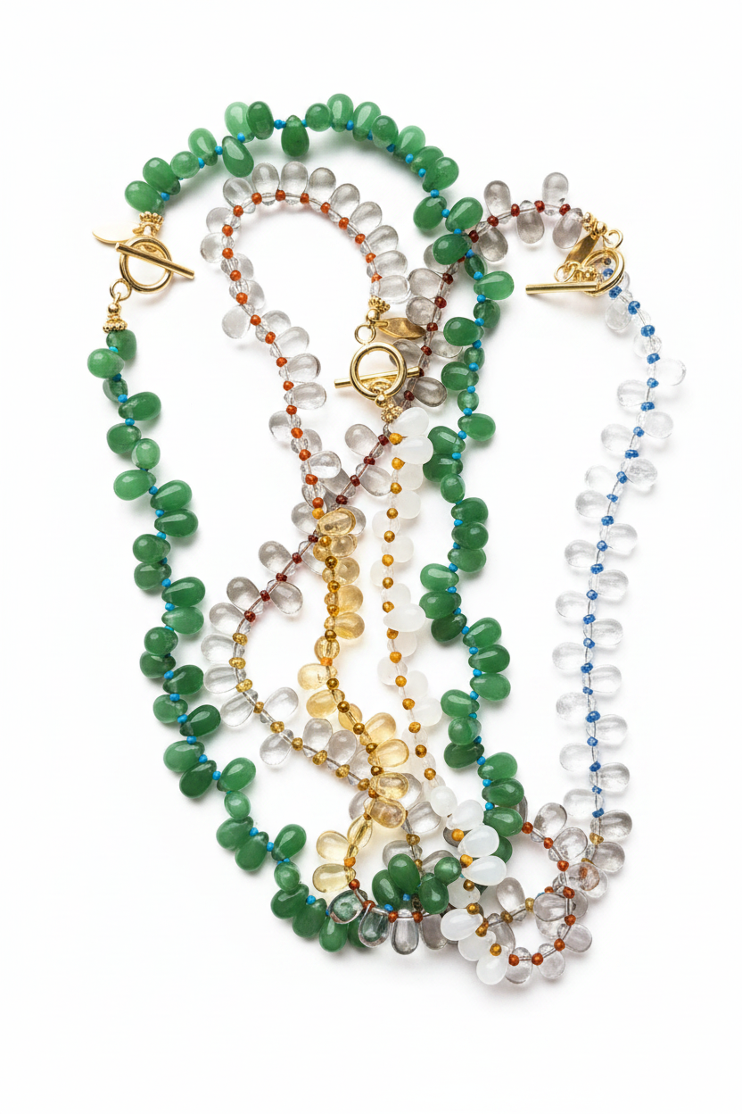 Grape Glass Bead Necklace