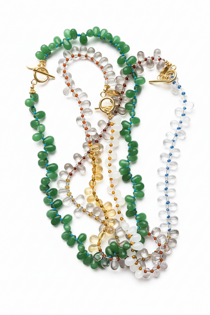 Grape Glass Bead Necklace