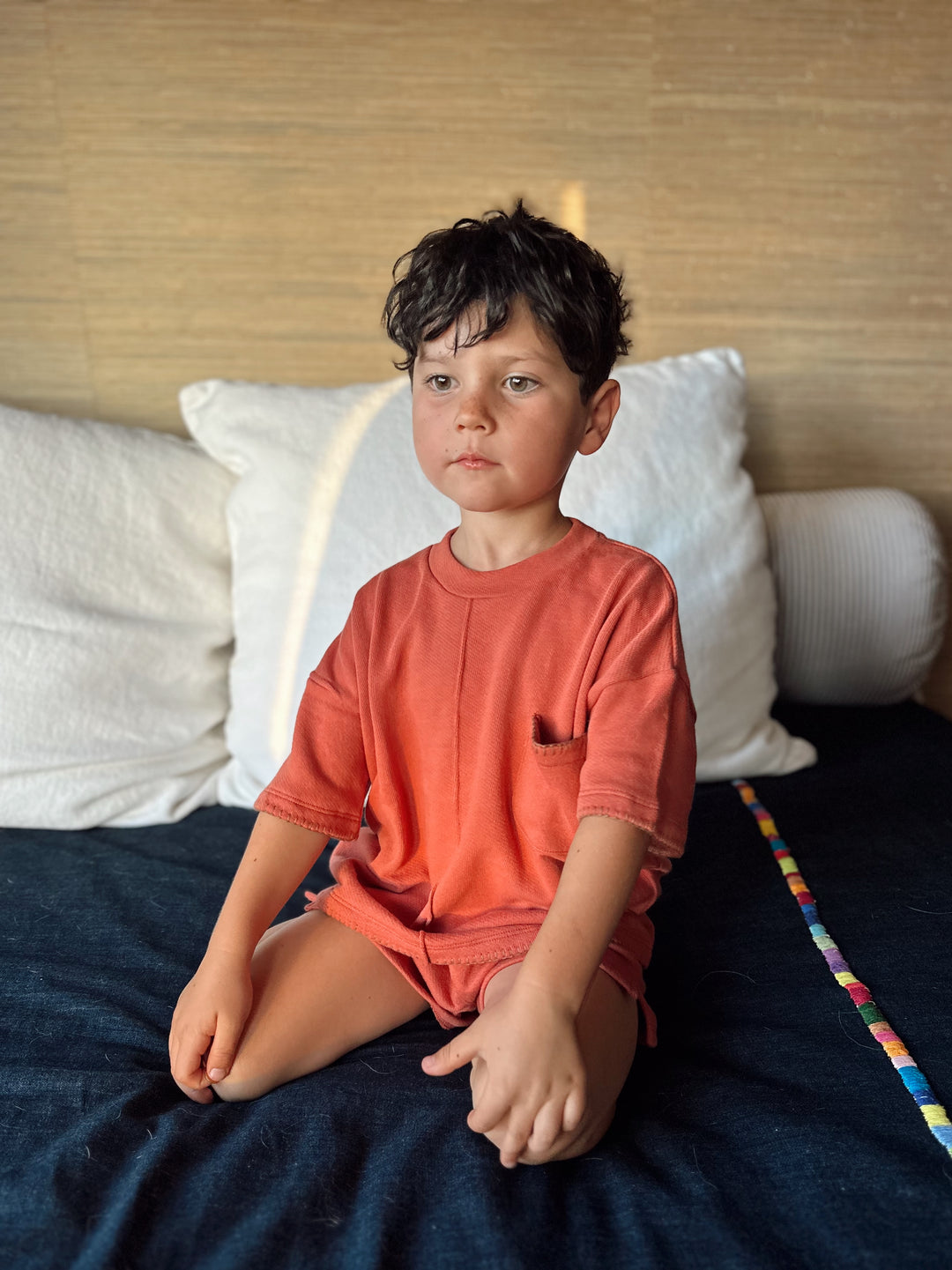 French Terry Set – Pima Cotton, Hand-Embroidered (Kids)