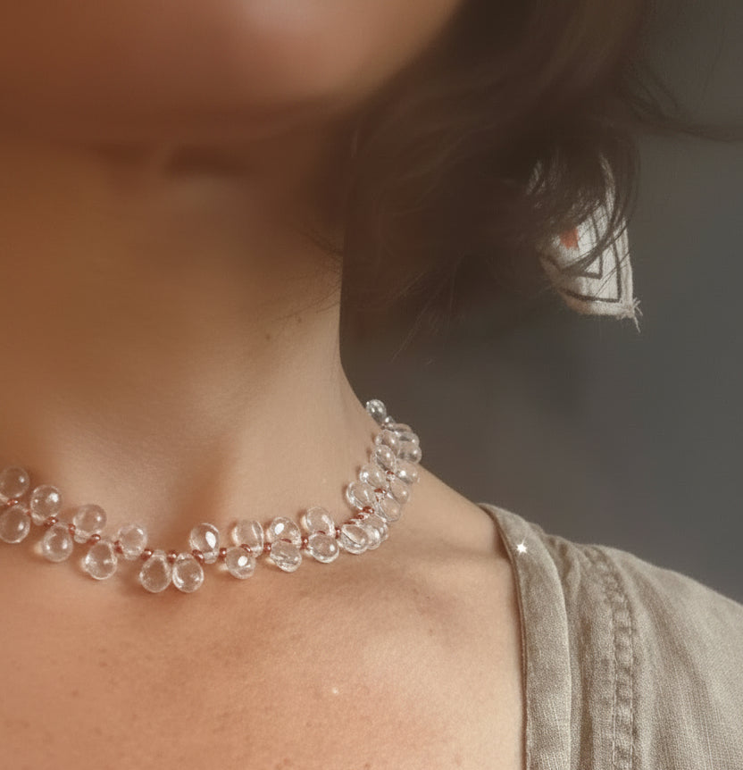 Artisan Grape Glass Bead Necklace