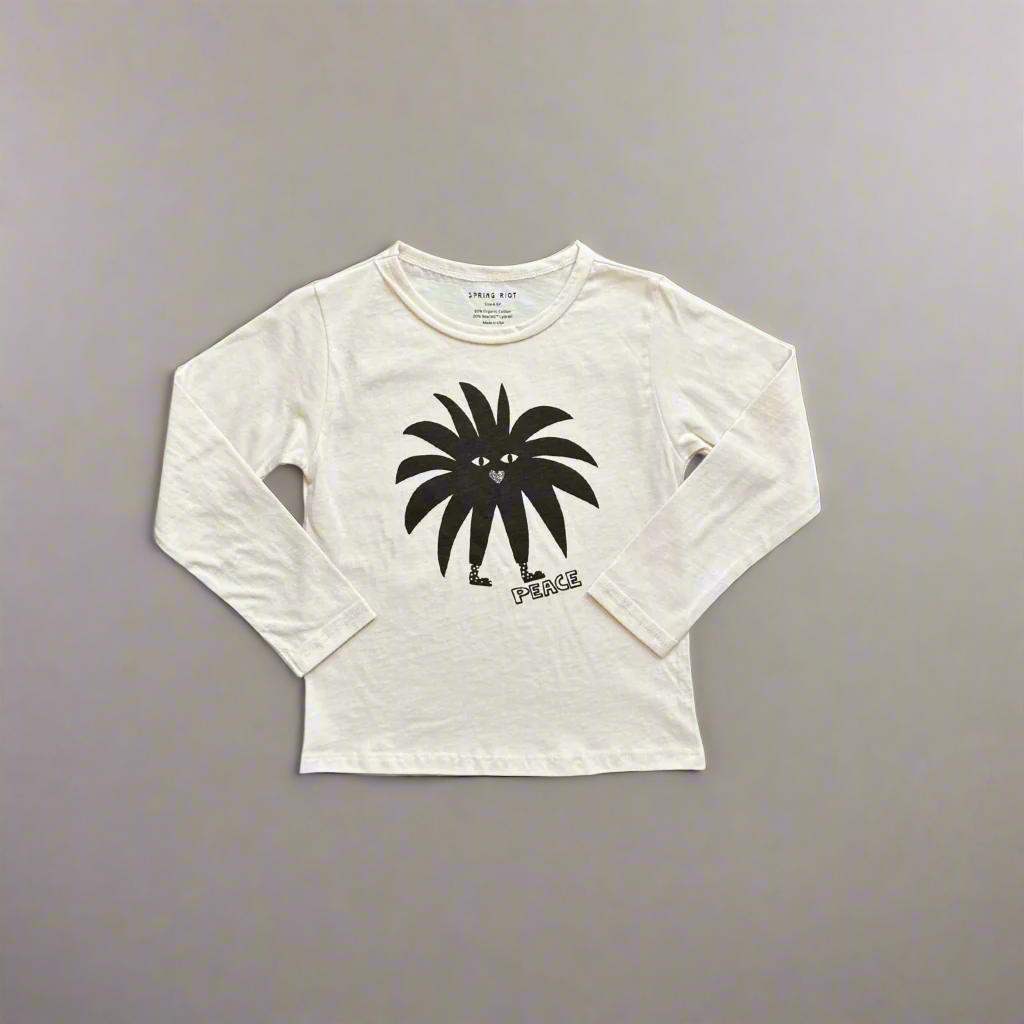 Peace Organic Seaweed Fiber Long Sleeve Printed with Algae Ink