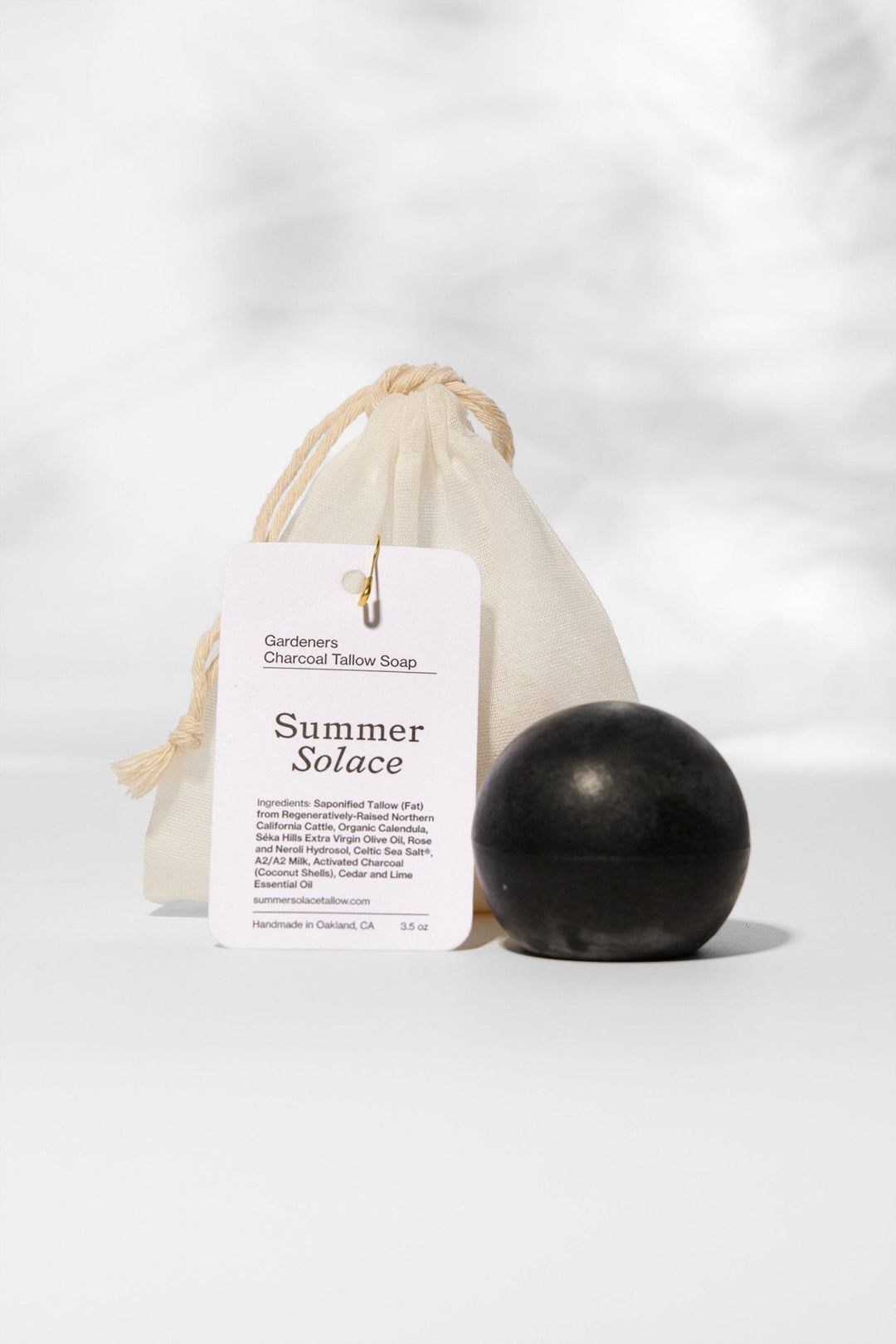 Gardener’s Sphere Soap – Activated Charcoal with Cedar & Lime